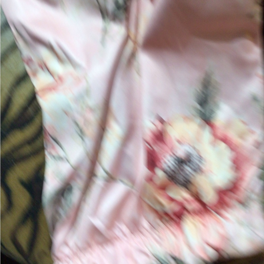 NEW Boho Pink Floral SATIN jogger pants - Picture 12 of 13
